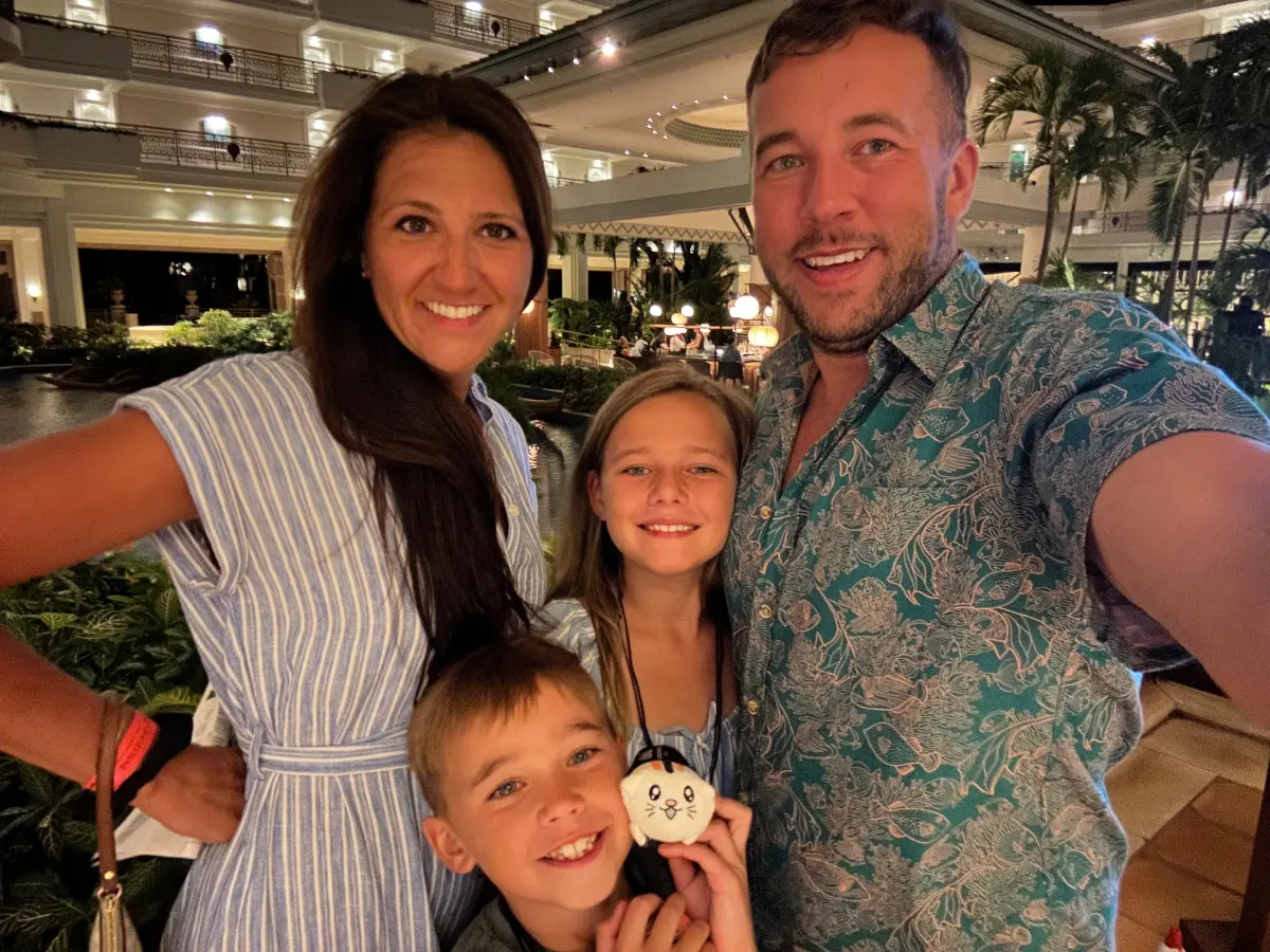 Holly, Carl, Amelia and Duke, a family selfie