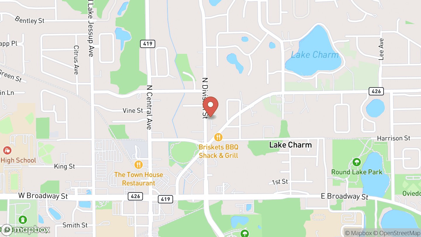 Map showing the location of East Branch