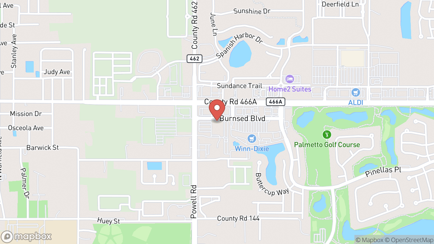 Map showing the location of Villages Public Library at Pinellas Plaza
