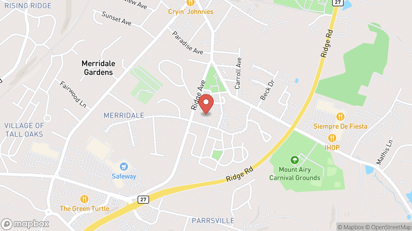 Map showing the location of Mount Airy Branch