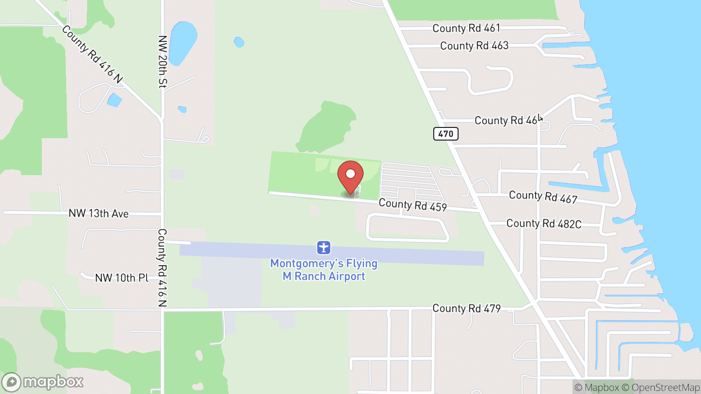 Map showing the location of Panasoffkee Community Library