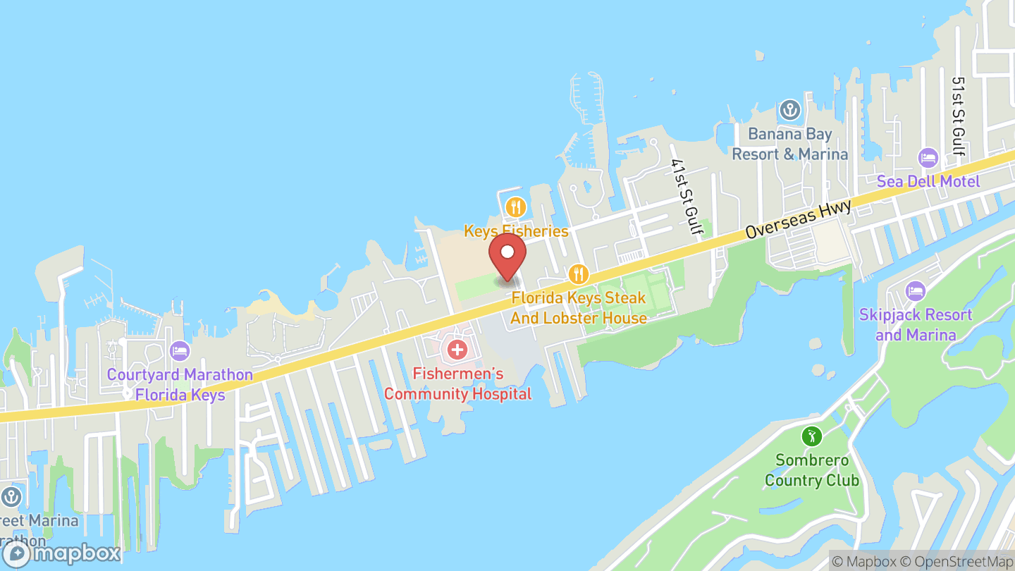 Map showing the location of Marathon Branch Library