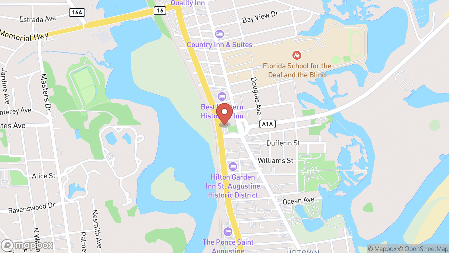 Map showing the location of Main Branch