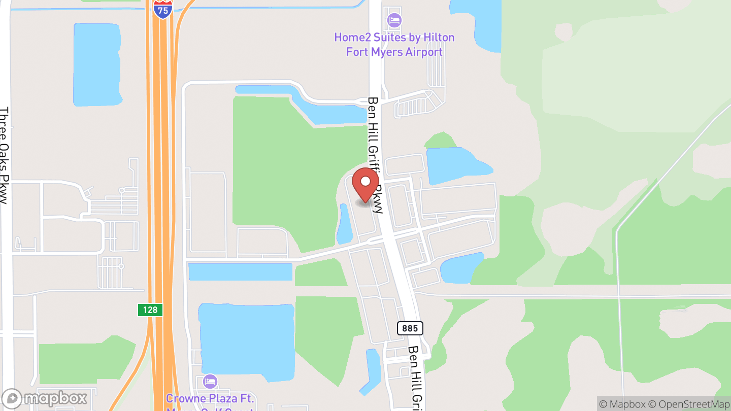 Map showing the location of Slick City - Fort Myers