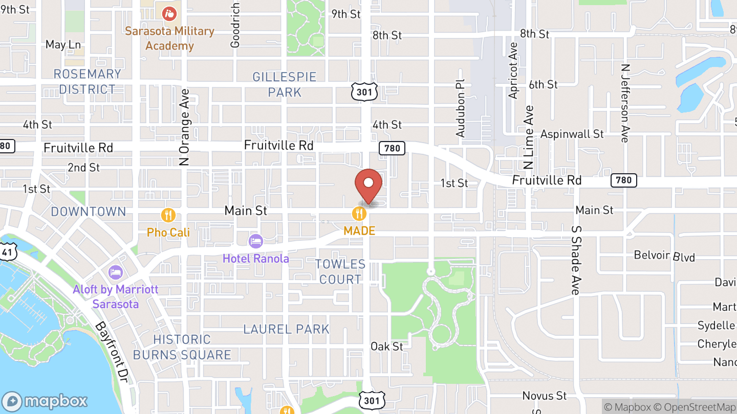Map showing the location of Pop-Up Library
