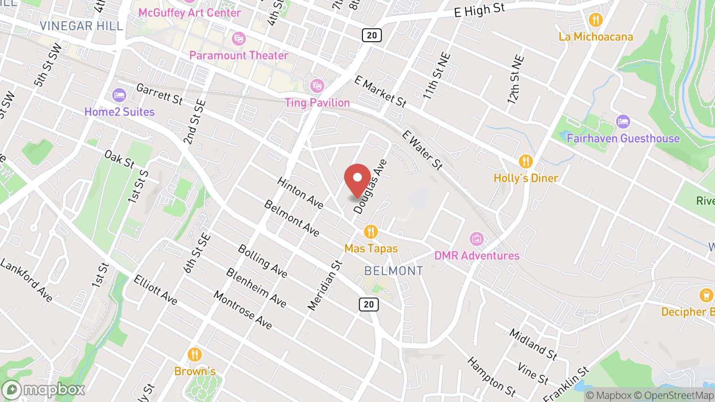 Map showing the location of Dunedin Public Library