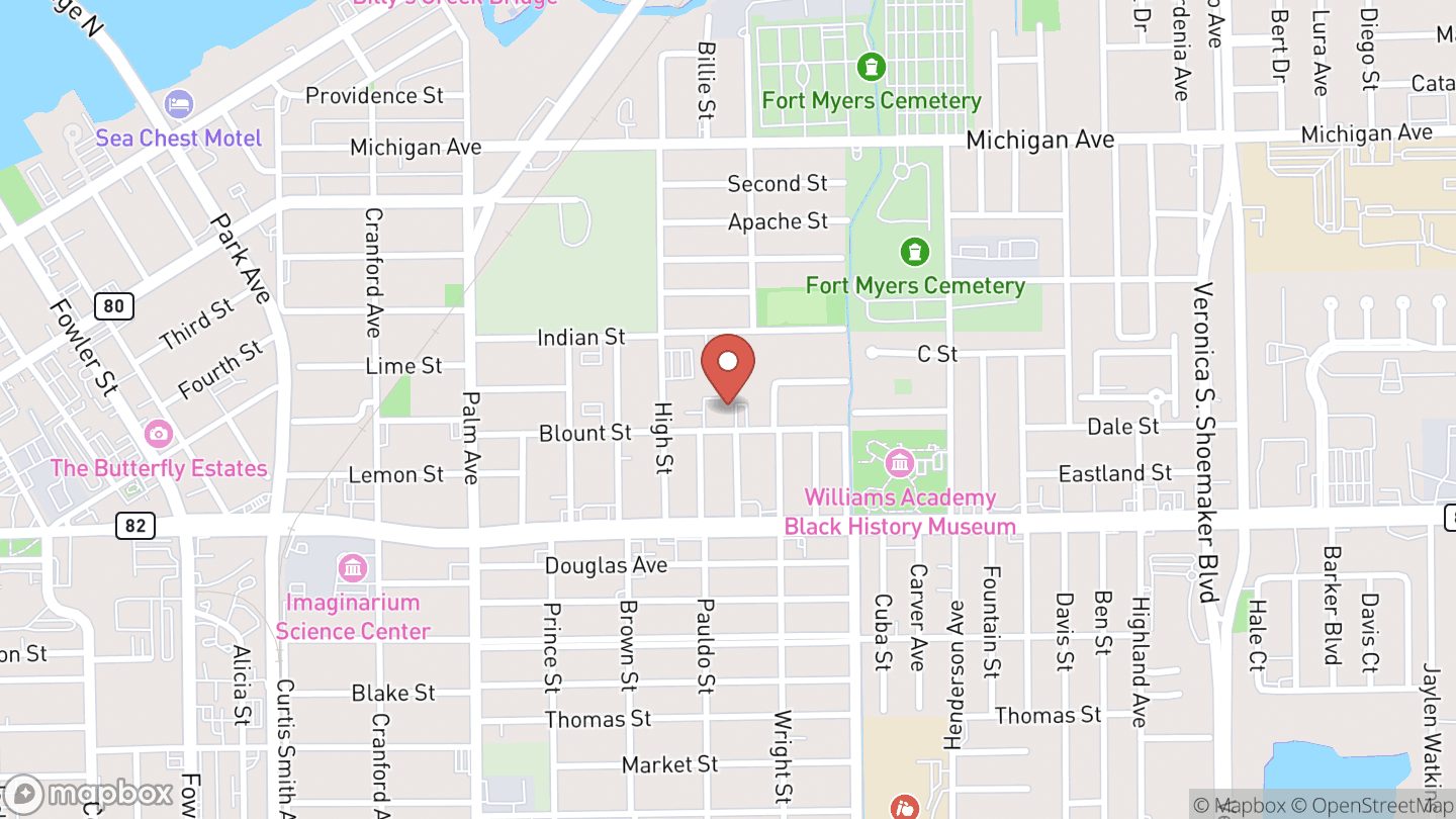 Map showing the location of Curated Chaos for Teens: Keychains