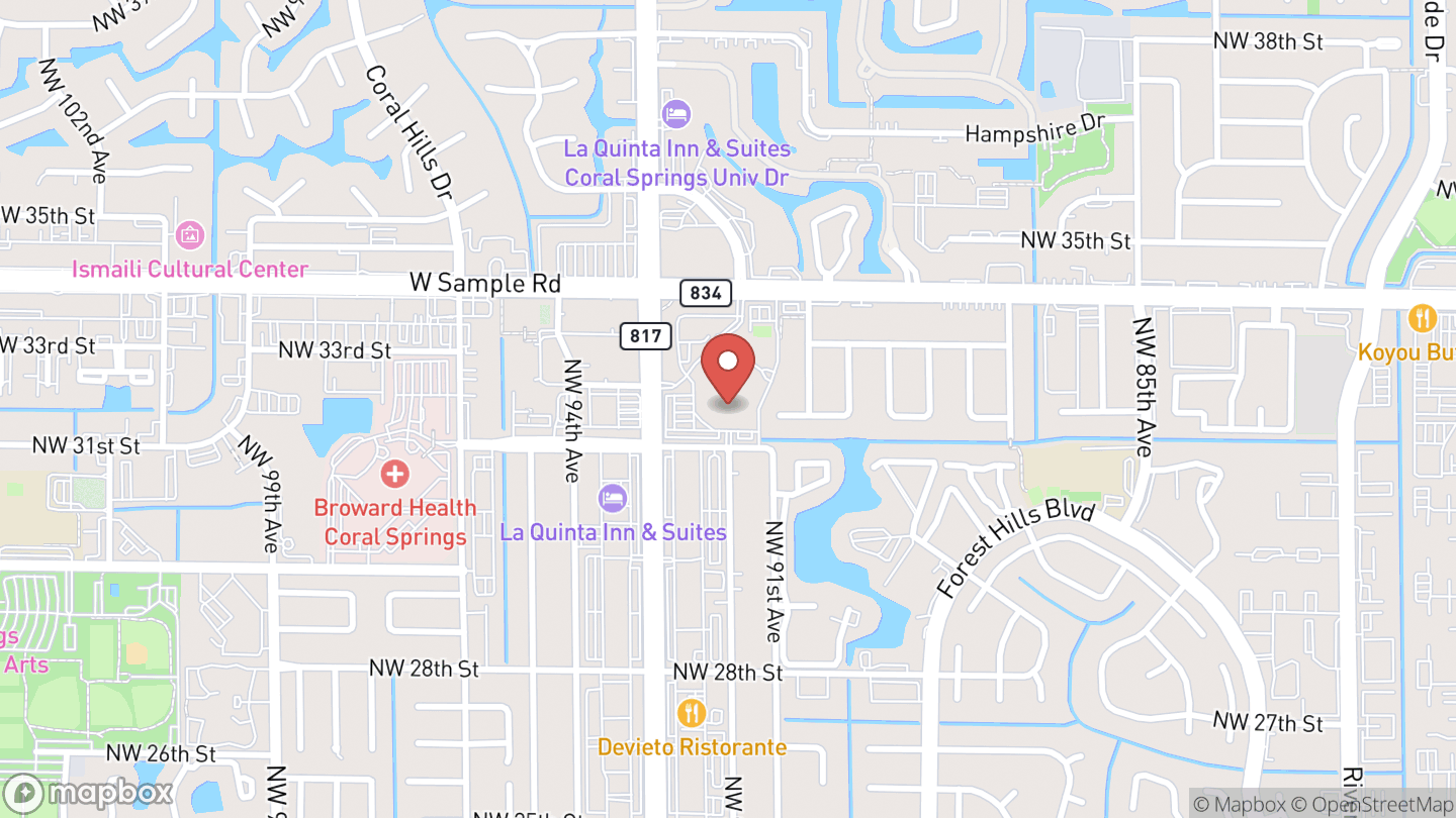Map showing the location of D & D 101