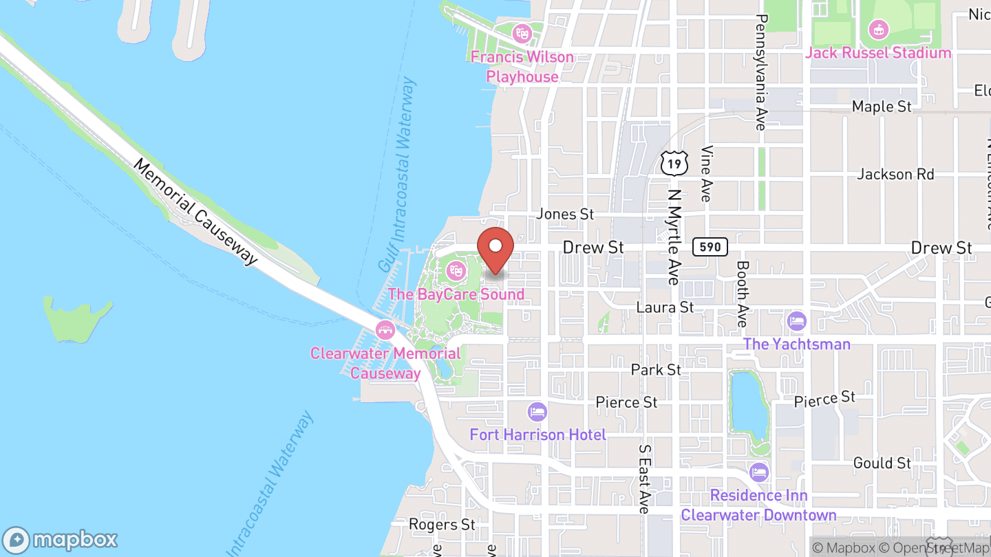 Map showing the location of Game On!