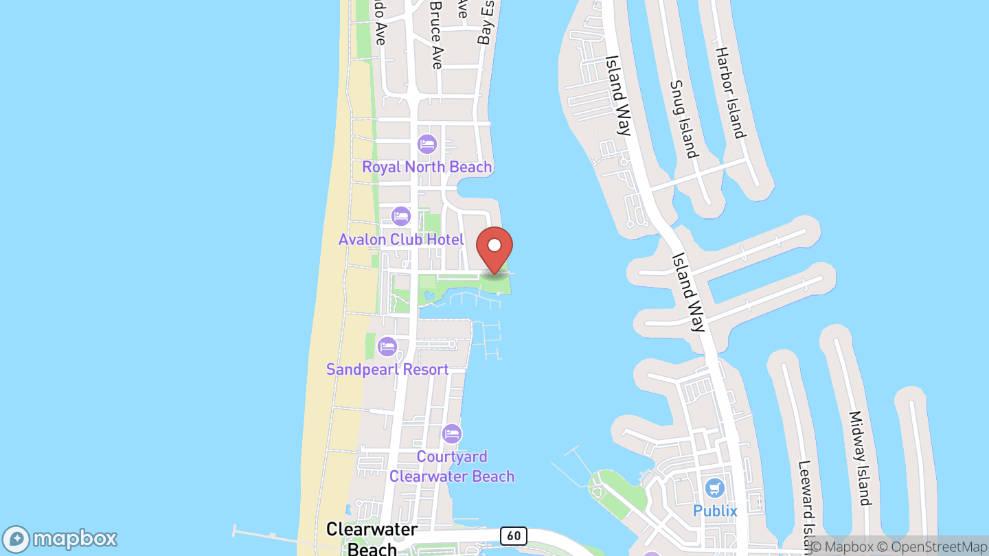 Map showing the location of Beach - 69 Bay Esplanade