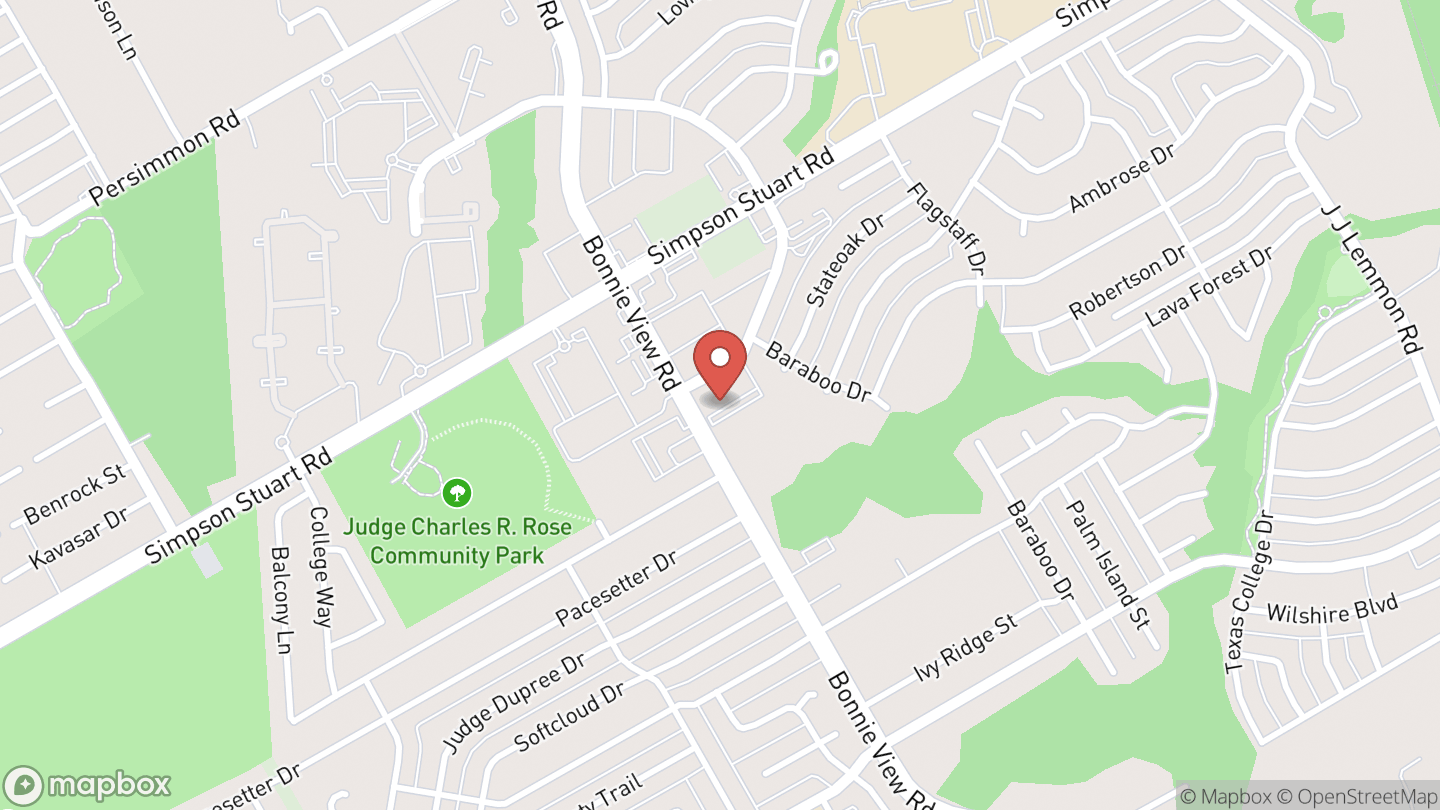 Map showing the location of Highland Hills Branch