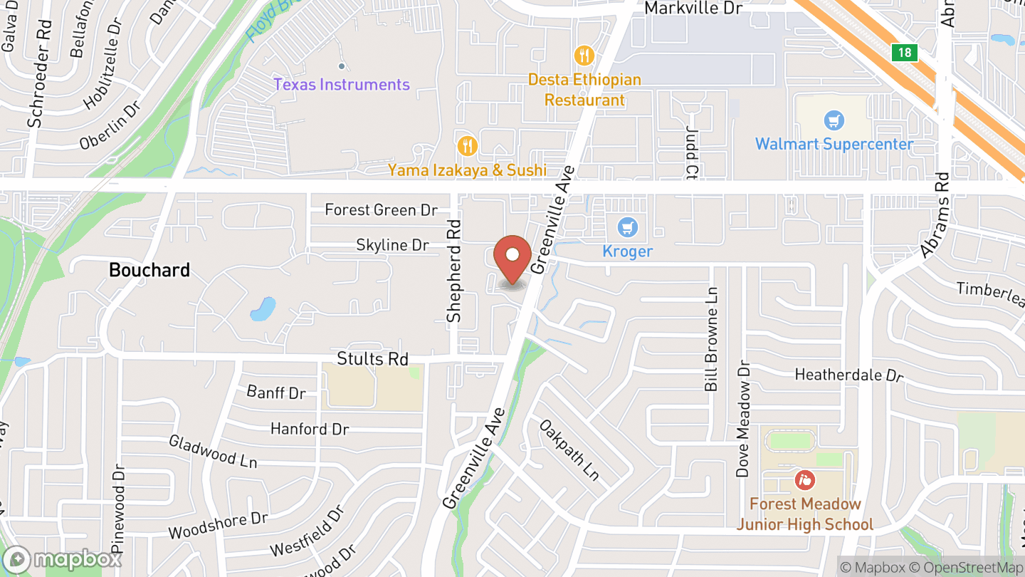 Map showing the location of Forest Green Branch
