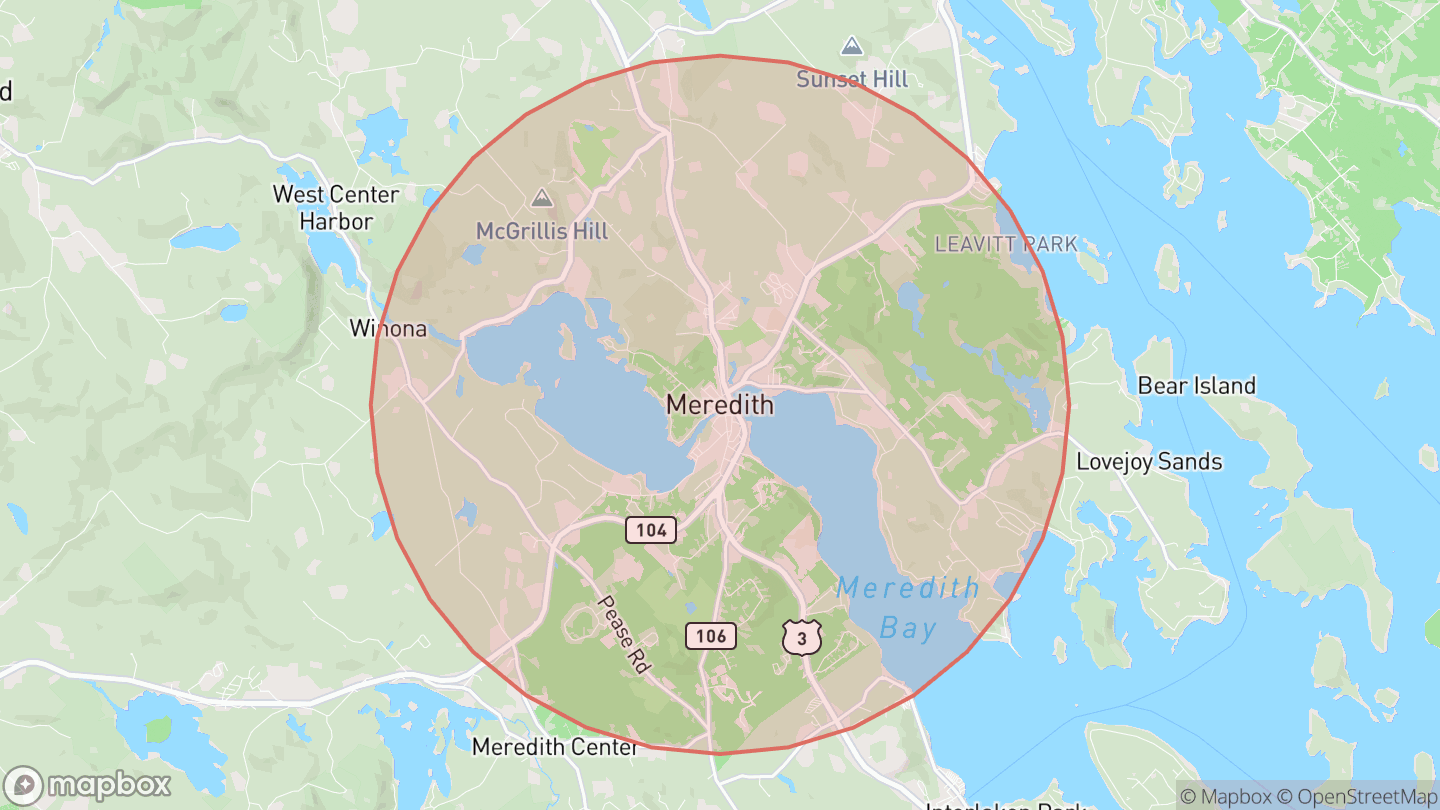 Map showing the approximate area around Lilly and Violet's Garden