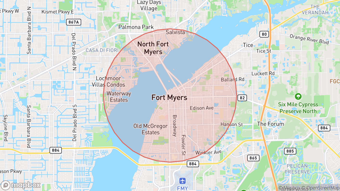 Map showing the approximate area around The Homeschool Hangar