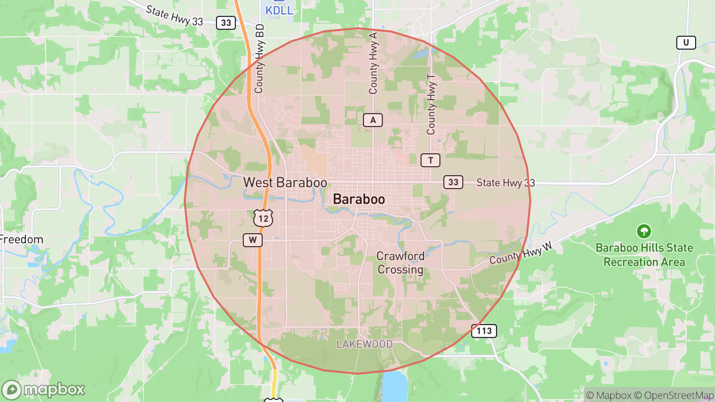 Map showing the approximate area around Kind•lings