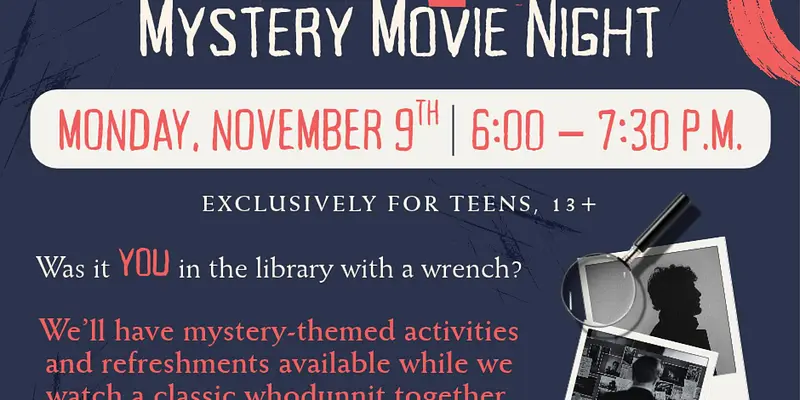 Murder Mystery Movie Night for Teens: Clue (Ages 13+) - North
