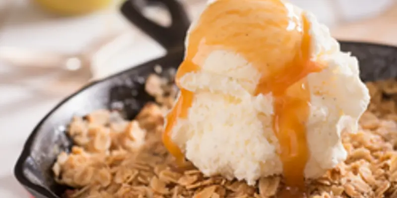 Teen Baking Basics: Apple Crisp with Caramel Sauce
