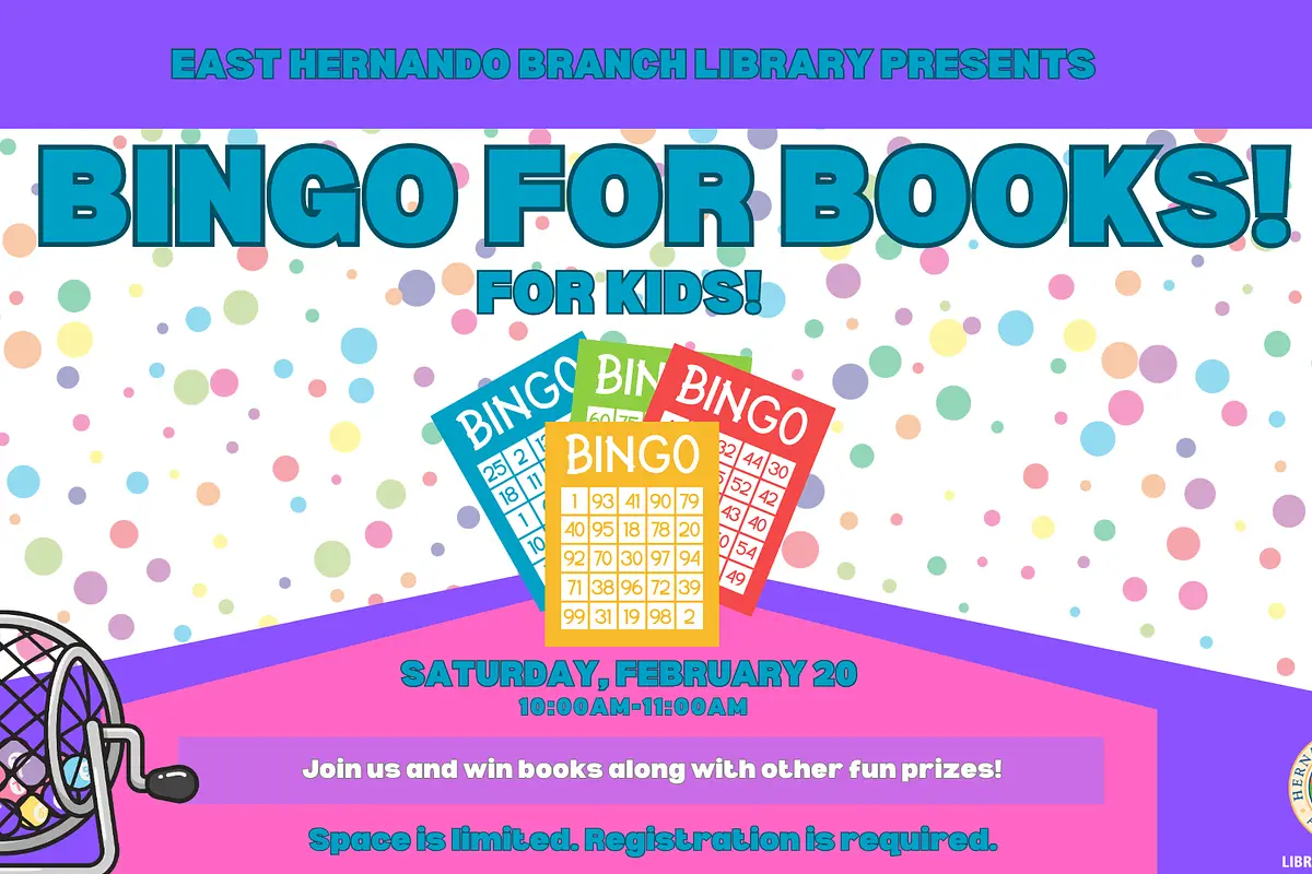 Bingo for Books for Kids @ East Hernando Branch