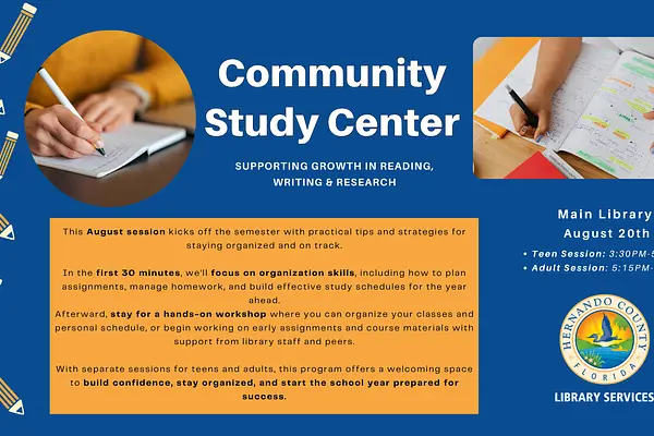 Community Study Center (Teen Session) @ Main Library at Main Library