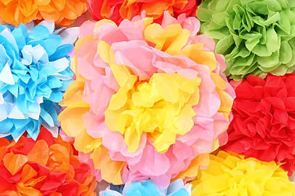 Tissue Paper Flowers at Frances T. Bourne Jacaranda Library