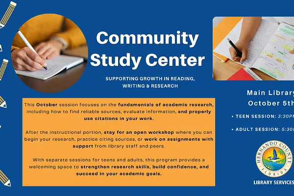 Community Study Center (Teen Session) @ Main Library