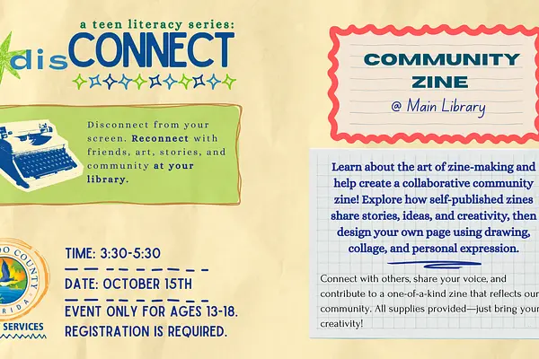 disCONNECT: A Teen Literacy Series (Community Zine) @ Main Library