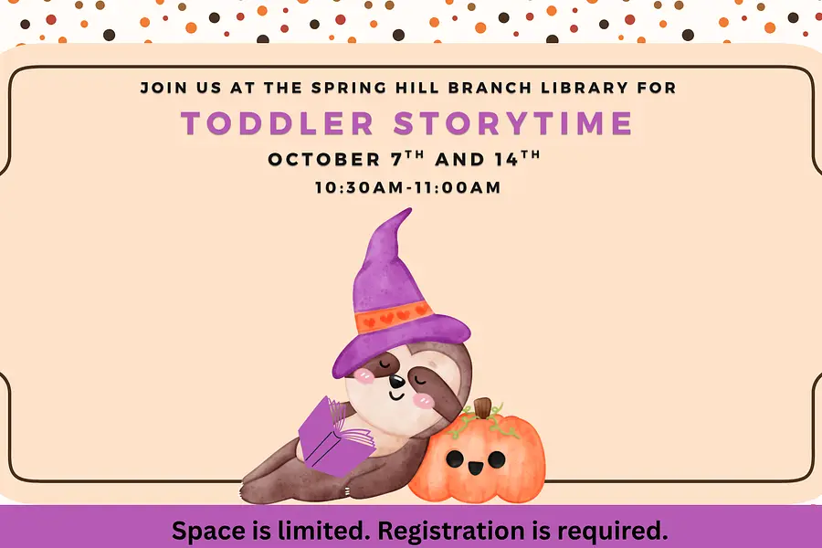 Toddler Storytime @ Spring Hill Branch at Spring Hill Branch