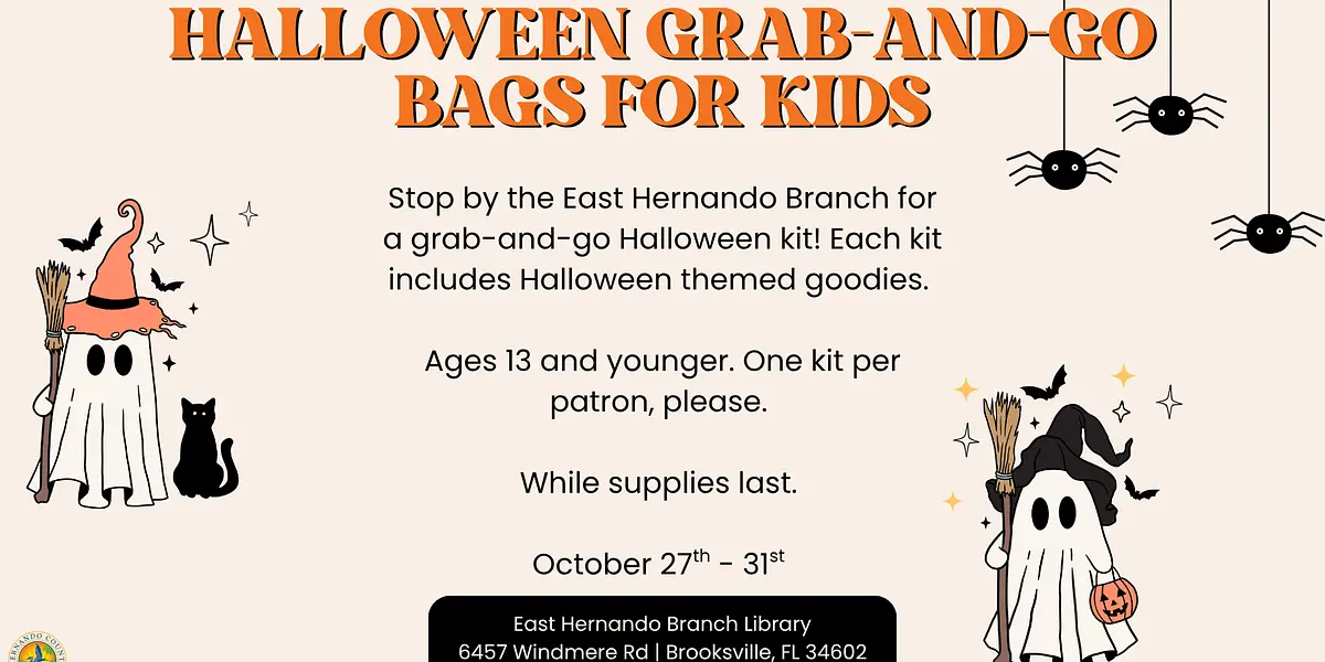 Halloween Grab-and-Go Bags for Kids @ East Hernando Branch