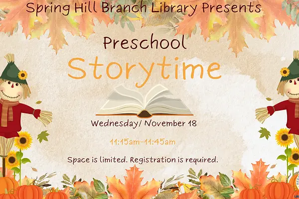 Preschool Storytime @ Spring Hill Branch