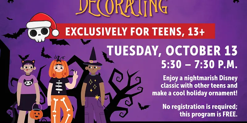 Nightmare Before Christmas Movie and Ornament Decorating (For Teens, ages 13+) - East