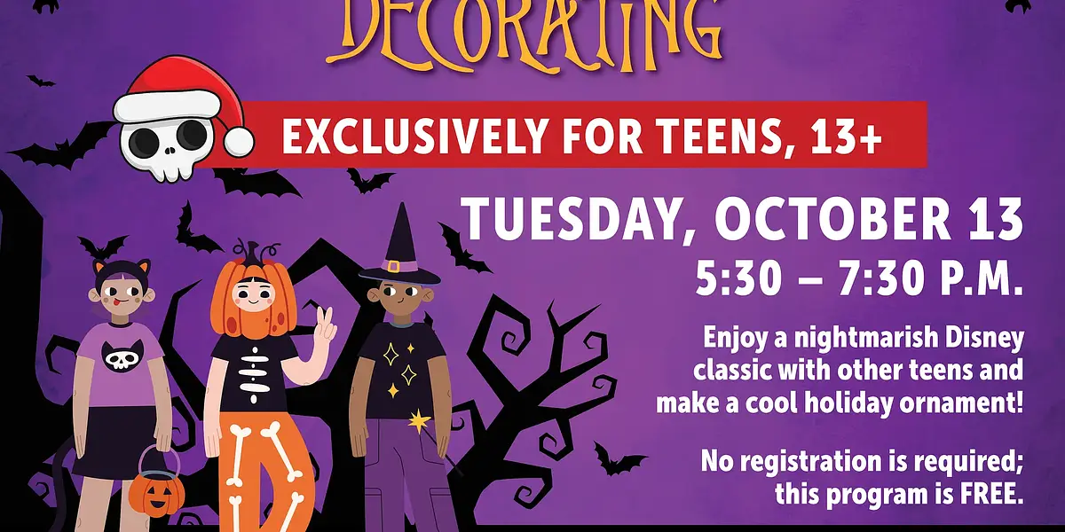 Nightmare Before Christmas Movie and Ornament Decorating (For Teens, ages 13+) - East