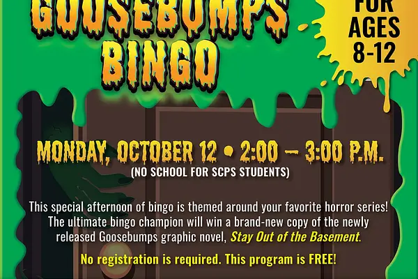 Goosebumps Bingo (for Ages 8-12) - North at North Branch