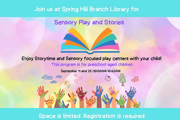 Sensory Play and Stories @ Spring Hill Branch at Spring Hill Branch