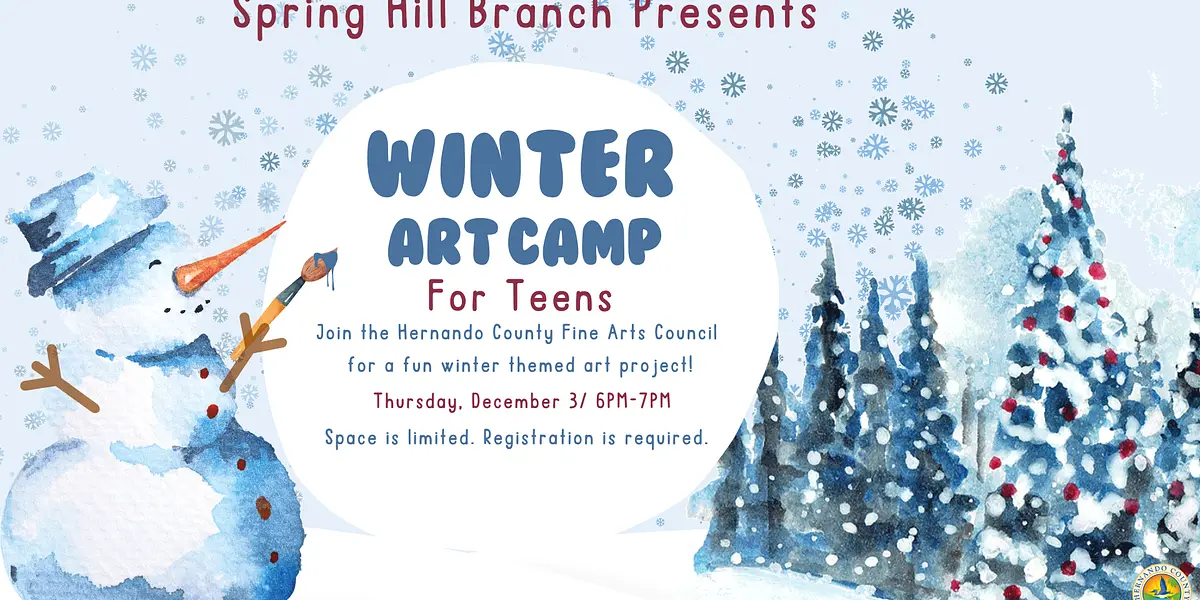 Winter Art Camp for Teens with the Hernando County Fine Arts Council