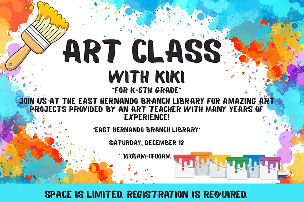 Art Class with Kiki @ East Hernando Branch