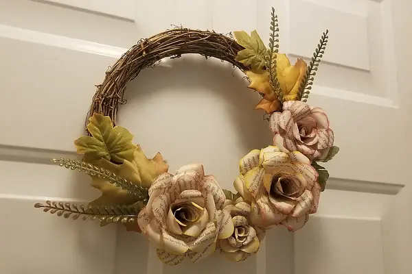 Homeschool Hang: Book Page Flower Wreaths