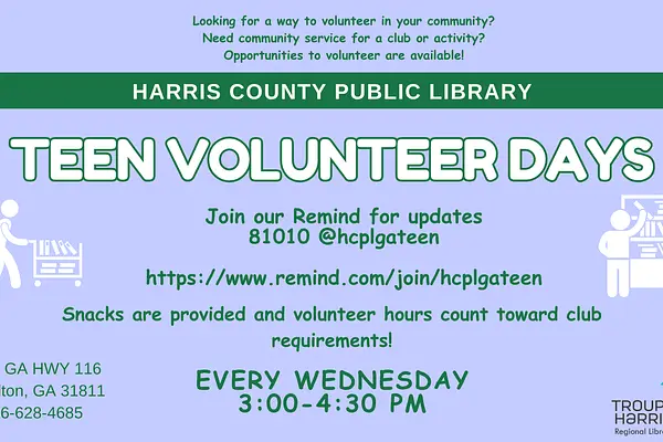 Teen Volunteering at Harris County Public Library