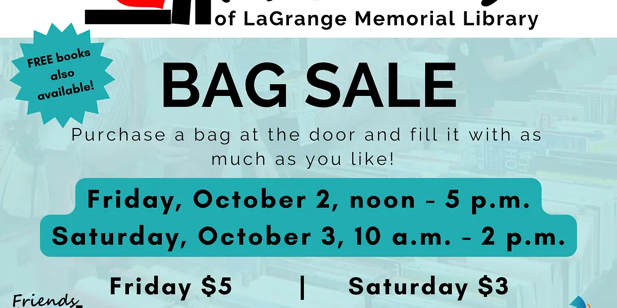Bag Book Sale Friends of LaGrange Memorial Library