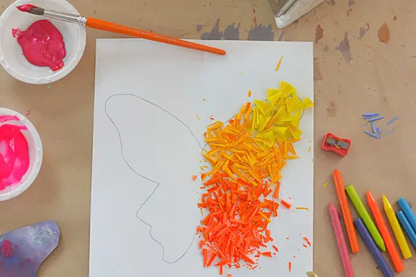 Melted Crayon Butterflies