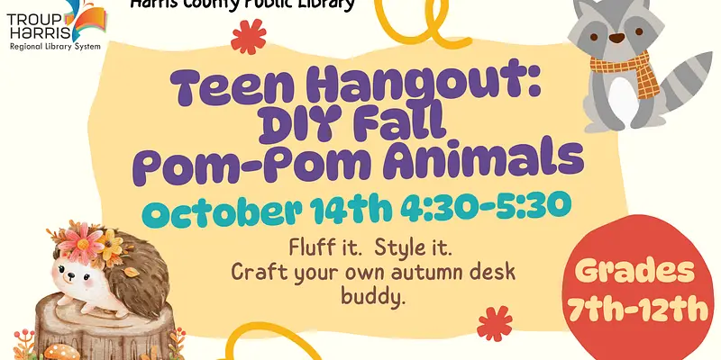 Teen Hangout: DIY Fall Pom-Pom Animals