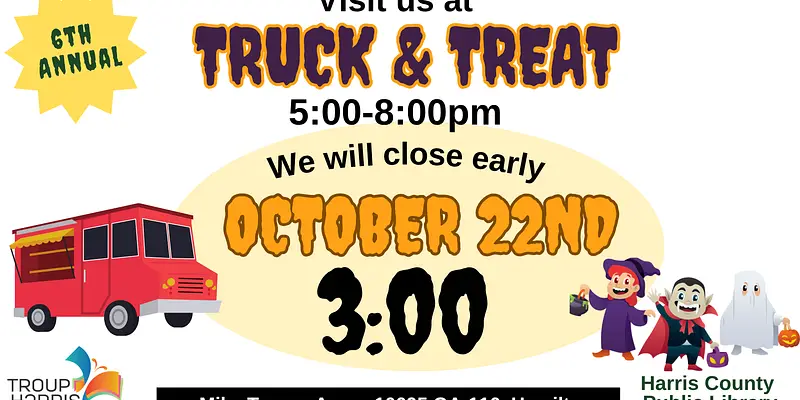 Closing at 3:00PM for Truck & Treat