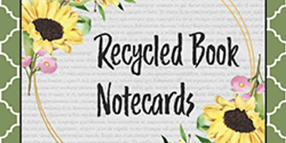 Recycled Book Notecards